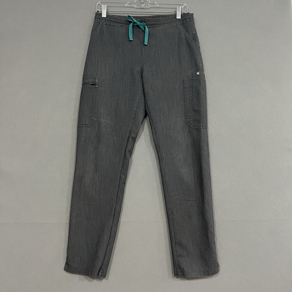 FIGS Yola Skinny Scrub Pants Small Graphite Gray PO# 1807 Nurse Workwear